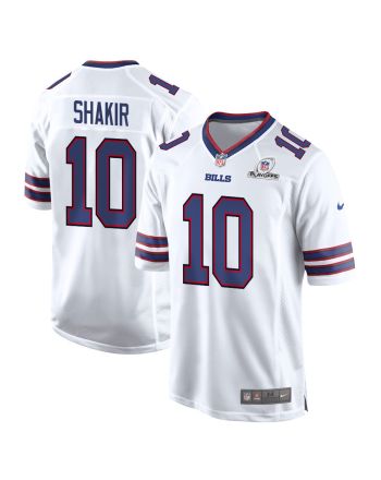 Khalil Shakir 10 Buffalo Bills 2023 Playoffs Patch Game Men Jersey - White