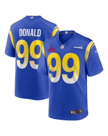 Aaron Donald 99 Los Angeles Rams 2024 Pro Bowl Patch Game Men Jersey - Royal