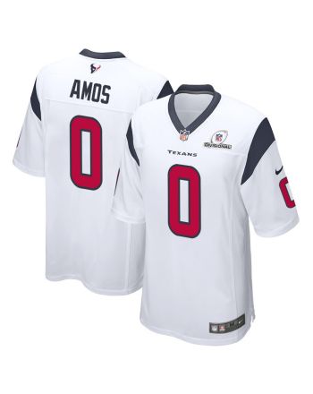 Adrian Amos 0 Houston Texans 2024 Divisional Patch Game Men Jersey - White