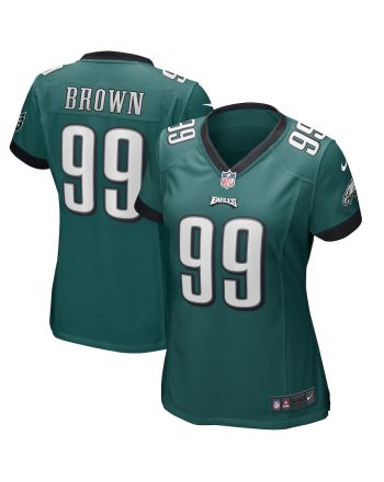 Jerome Brown 99 Philadelphia Eagles Women Game Retired Jersey - Midnight Green