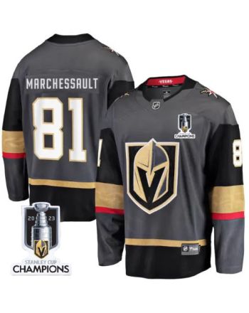 Jonathan Marchessault 81 Vegas Golden Knights 2023 Stanley Cup Champions Patch Alternate Breakaway Player Jersey - Black