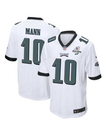 Braden Mann 10 Philadelphia Eagles 2023 Playoffs Patch Game Men Jersey - White