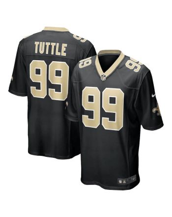 Shy Tuttle 99 New Orleans Saints Game Jersey - Black