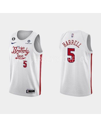 Philadelphia 76ers 5 Montrezl Harrell 2022-23 City Edition White Men Jersey