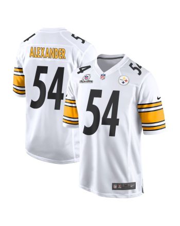 Kwon Alexander 54 Pittsburgh Steelers 2023 Playoffs Patch Game Men Jersey - White