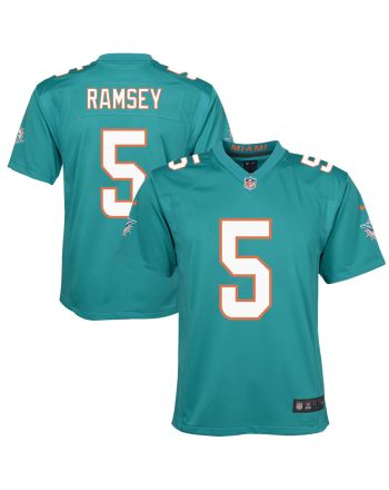 Jalen Ramsey 5 Miami Dolphins Game Youth Jersey - Aqua