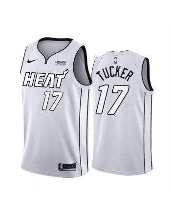 Miami Heat P.J. Tucker White Hot 2022 Playoffs 17 Jersey