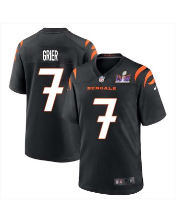 Will Grier 7 Cincinnati Bengals Super Bowl LVIII Men Home Limited Jersey - Black