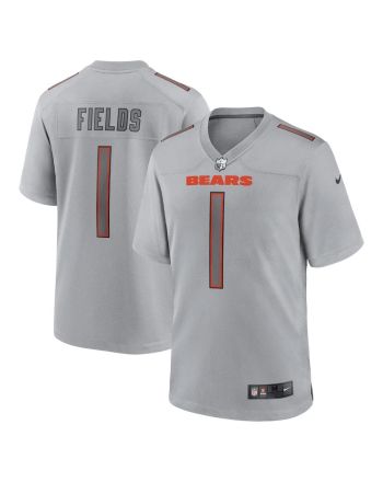 Justin Fields 1 Chicago Bears Men Atmosphere Fashion Game Jersey - Gray