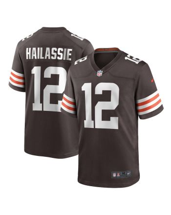 Kahlef Hailassie 12 Cleveland Browns Men's Team Game Jersey - Brown