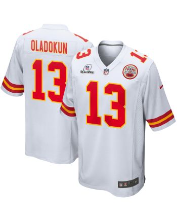 Chris Oladokun 13 Kansas City Chiefs 2023 Playoffs Patch Game Men Jersey - White