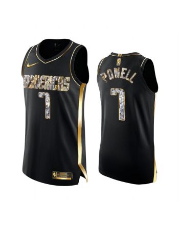 Dallas Mavericks Dwight Powell Black Diamond Edition Jersey 2022 Playoffs 7