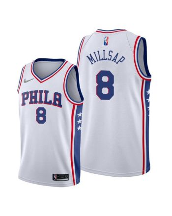 Paul Millsap 8 Philadelphia 76ers Association Edition White Jersey 2022 New Number - Men Jersey