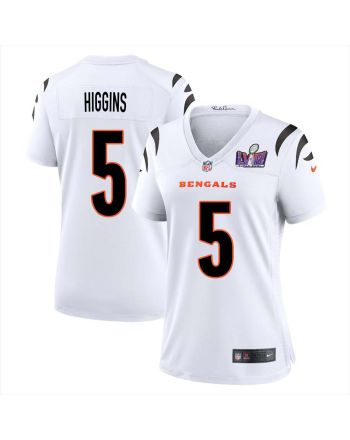 Tee Higgins 5 Cincinnati Bengals Super Bowl LVIII Women Away Limited Jersey - White