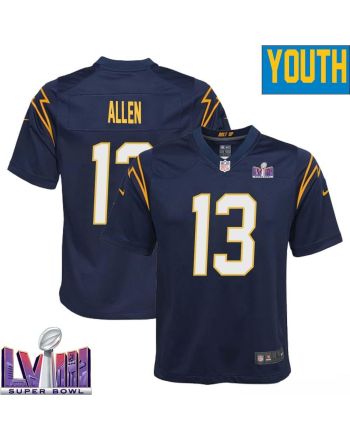 Keenan Allen 13 Los Angeles Chargers Super Bowl LVIII YOUTH Alternate Game Jersey - Navy