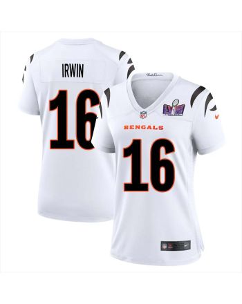 Trenton Irwin 16 Cincinnati Bengals Super Bowl LVIII Women Away Limited Jersey - White