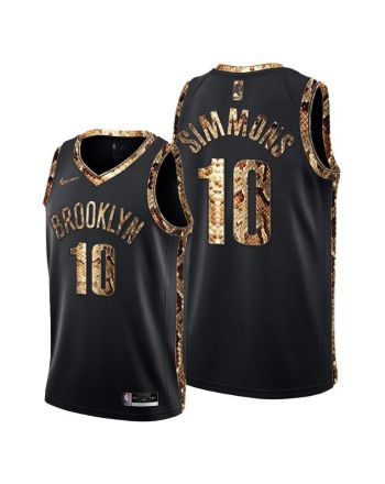 Ben Simmons 10 Brooklyn Nets Python Skin Black Jersey 2022 Trade - Men Jersey