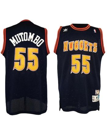 Men's Male Dikembe Mutombo Denver Nuggets 55 Classics Swingman Black Jerseys Jersey