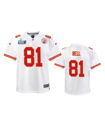 Blake Bell 81 Kansas City Chiefs Super Bowl LVII Game Jersey - Youth White