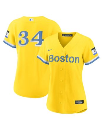 David Ortiz 34 Boston Red Sox Women's City Connect Jersey - Gold