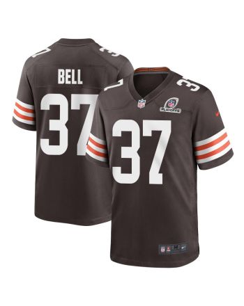 D'Anthony Bell 37 Cleveland Browns 2023 Playoffs Patch Game Men Jersey - Brown