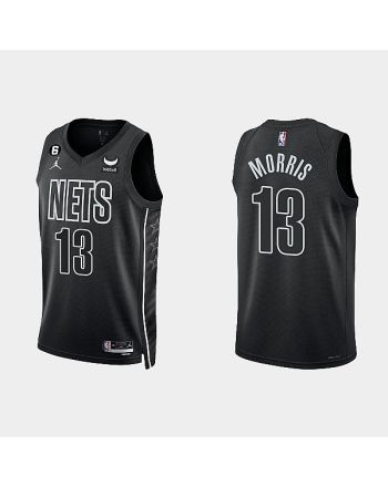 Brooklyn Nets Markieff Morris 13 Black 2022-23 Statement Edition Men Jersey