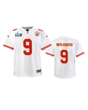 Smith-Schuster 9 Kansas City Chiefs Super Bowl LVII Game Jersey - Youth White