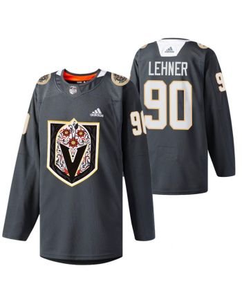 Men Vegas Golden Knights Robin Lehner 90 Gray 2023 Latino Heritage Night Special Jersey Jersey