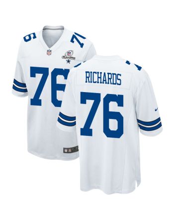 Asim Richards 76 Dallas Cowboys 2023 Playoffs Patch Game Men Jersey - White