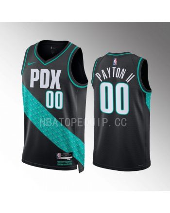 Portland Trail Blazers Gary Payton II 00 2022-23 City Edition Black Jersey Swingman