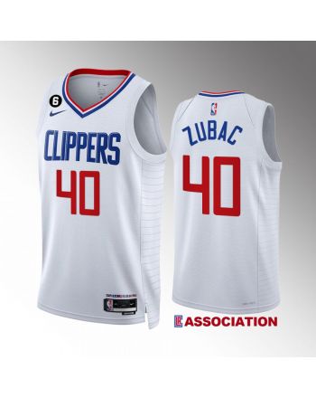 LA Clippers Ivica Zubac 40 2022-23 Association Edition White Jersey Swingman