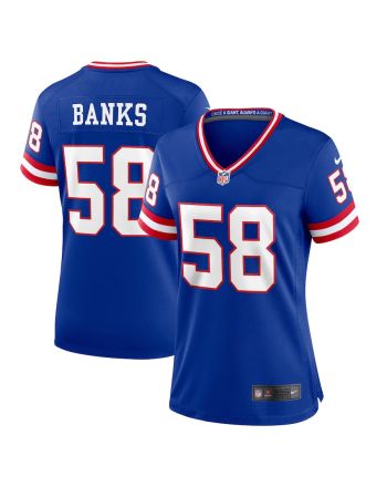 Carl Banks 58 New York Giants Women Classic Game Jersey - Royal