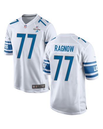 Frank Ragnow 77 Detroit Lions 2023 Playoffs Patch Game Men Jersey - White