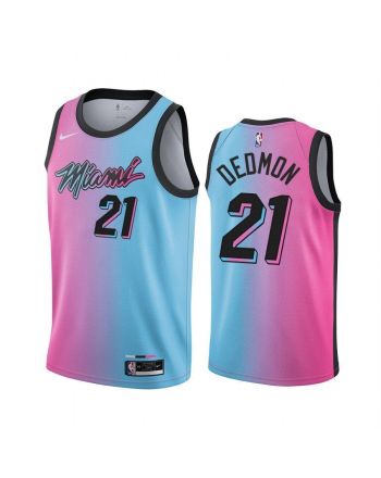 Dewayne Dedmon Miami Heat City Edition Blue Pink 21 Jersey