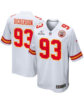 Matt Dickerson 93 Kansas City Chiefs 2024 Divisional Patch Game Men Jersey - White