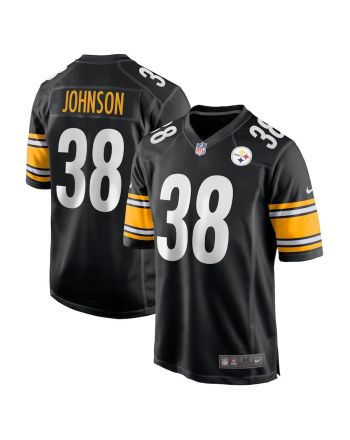 Caleb Johnson 38 Pittsburgh Steelers Game Men Jersey - Black