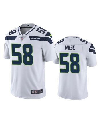 Men's JerseyTanner Muse 58 Seattle Seahawks White Vapor Limited Jersey