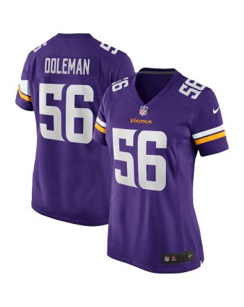 Chris Doleman 56 Minnesota Vikings Women Game Retired Jersey - Purple