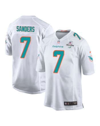 Jason Sanders 7 Miami Dolphins 2023 Playoffs Patch Game Men Jersey - White