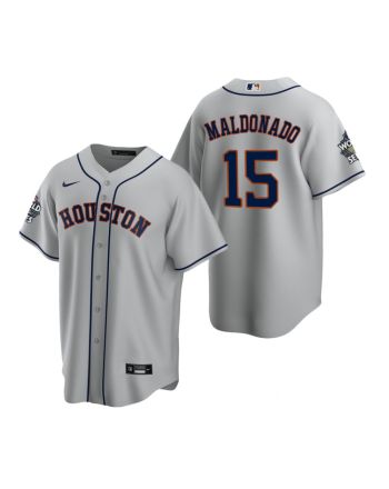 Men's Houston Astros Martin Maldonado 15 Gray 2022-23 World Series Jersey