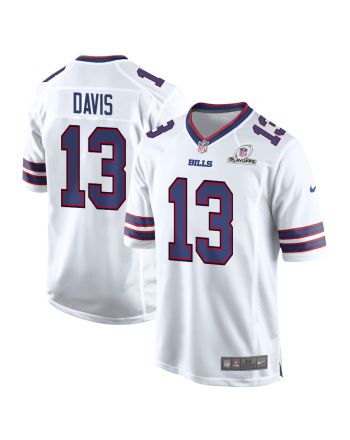 Gabe Davis 13 Buffalo Bills 2023 Playoffs Patch Game Men Jersey - White