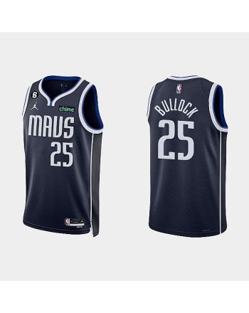 Dallas Mavericks 25 Reggie Bullock 2022-23 Statement Edition Navy Men Jersey