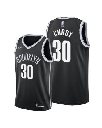 Seth Curry 30 Brooklyn Nets Icon Edition Black Jersey 2022 Trade - Men Jersey