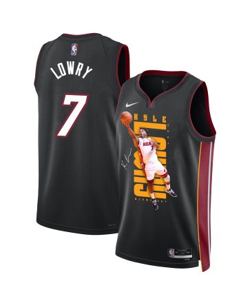 Kyle Lowry 7 Miami Heat Shooting Flair 2023 NBA Champions Swingman Jersey - Black