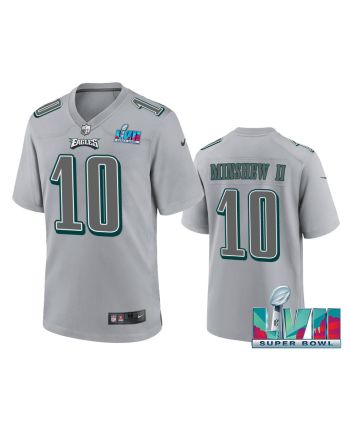 Gardner Minshew II 10 Philadelphia Eagles Super Bowl LVII Patch Atmosphere Fashion Game Jersey - Gray