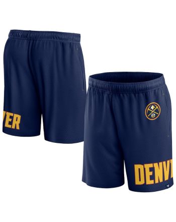 Denver Nuggets Navy Free Throw Mesh Shorts - Men