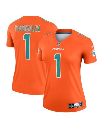 Tua Tagovailoa Miami Dolphins Women's Inverted Legend Jersey - Orange Jersey