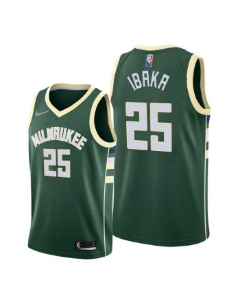 Serge Ibaka 25 Milwaukee Bucks 2022 Icon Edition Green Jersey Diamond Badge - Men Jersey