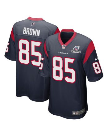 Noah Brown 85 Houston Texans 2023 Playoffs Patch Game Men Jersey - Navy