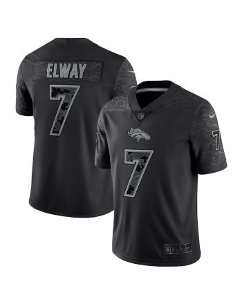 John Elway 7 Denver Broncos Retired Player RFLCTV Limited Jersey - Black